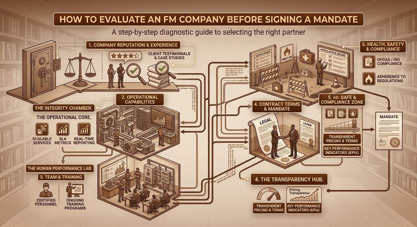 Evaluating a facility management company
