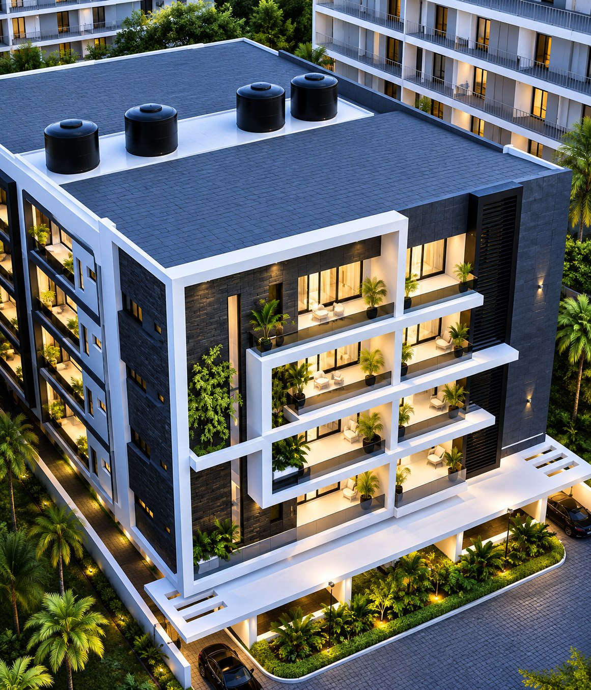 Dunvale Court property, aerial view